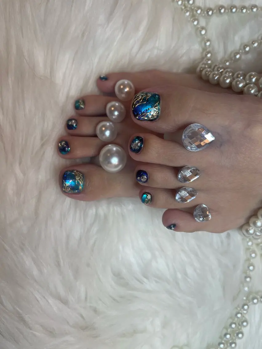 【foot👣】アートし放題💙✨の写真