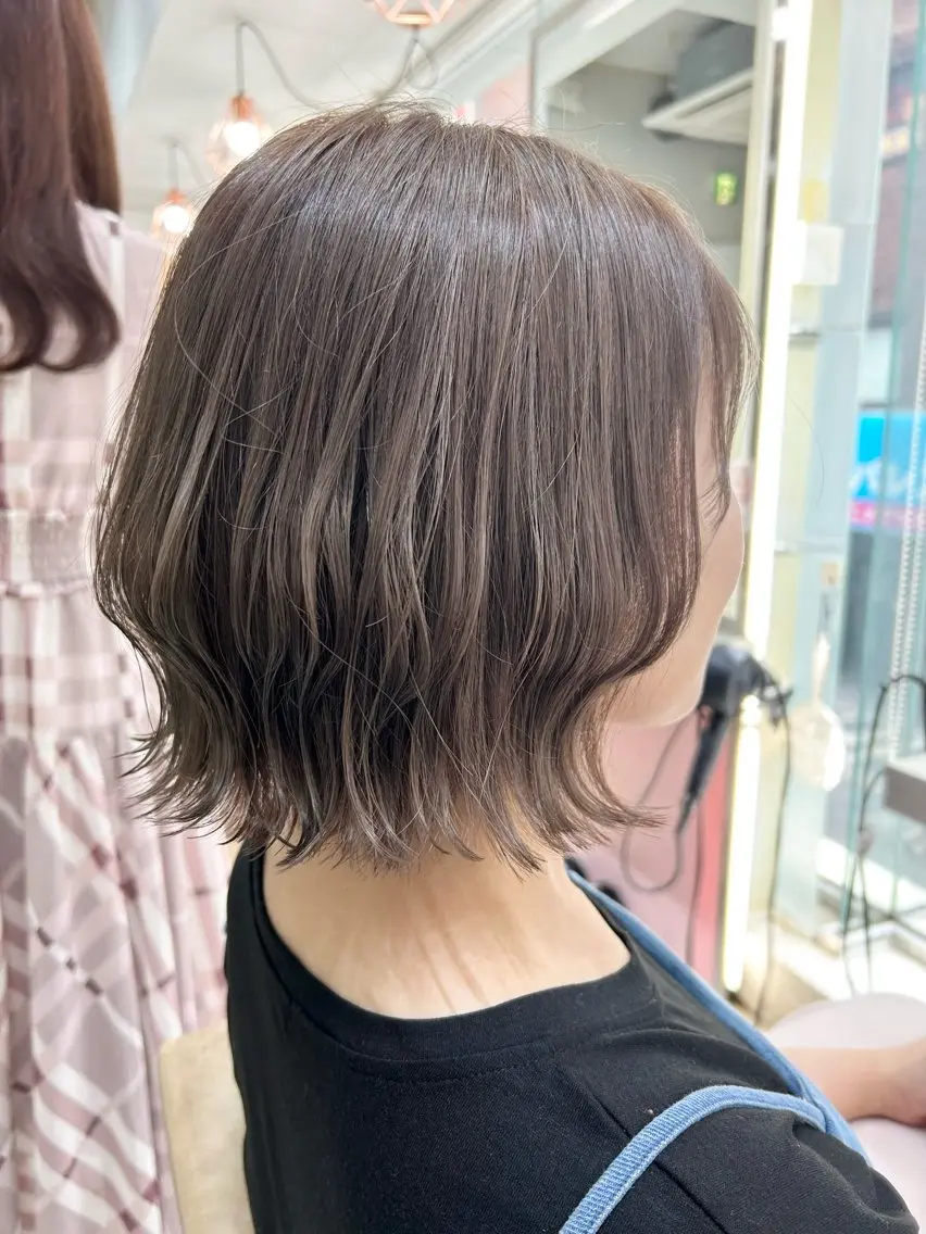 ミディアム カラー 似合わせボブ🫧 丸みショート藤本のヘアスタイル