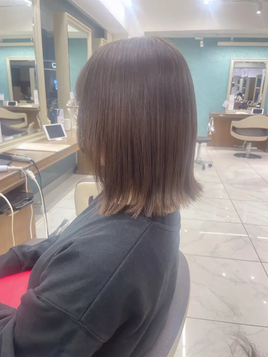 ミディアム カラー パーマ ベージュカラー 店長福島成美/髪質 改善縮毛矯正/カラーのヘアスタイル