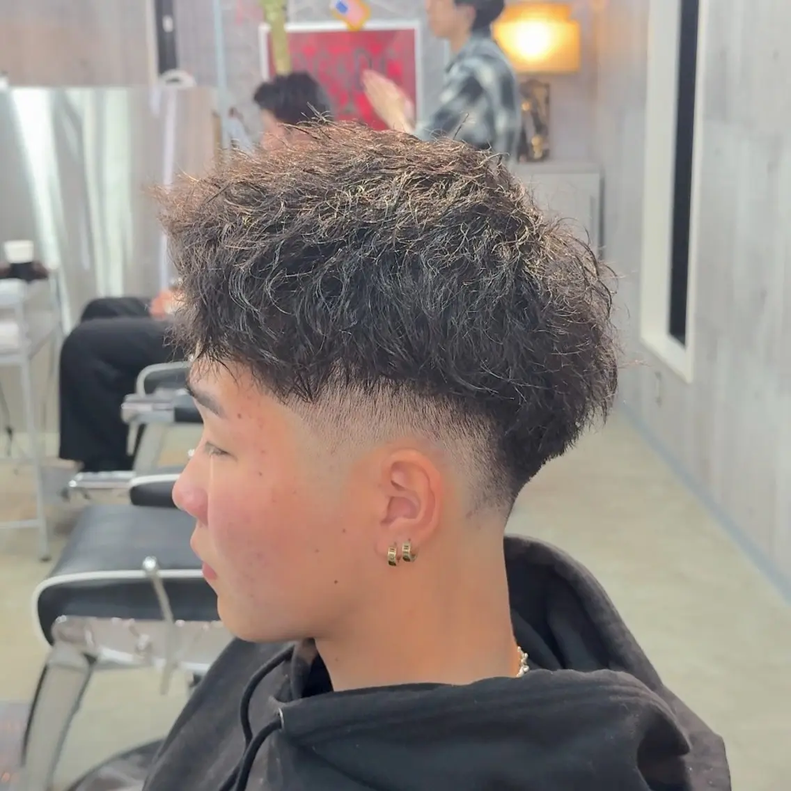 ショート パーマ ヘアアレンジ メンズ MENIN メンズ サロン 望月 涼太のヘアスタイル