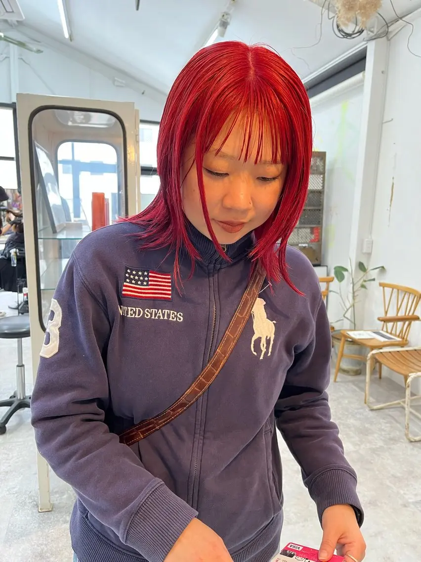 ミディアム カット ヘアカラー トリートメント hitomi 今泉美容師のヘアスタイル
