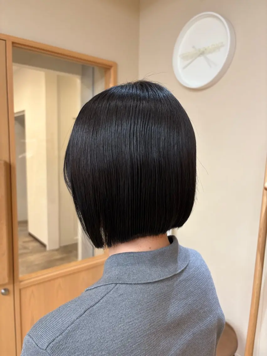 ショート 前下がりボブ ボブ カット ヘッドスパ 暖色＊ベージュ ＊くらたあやかのヘアスタイル