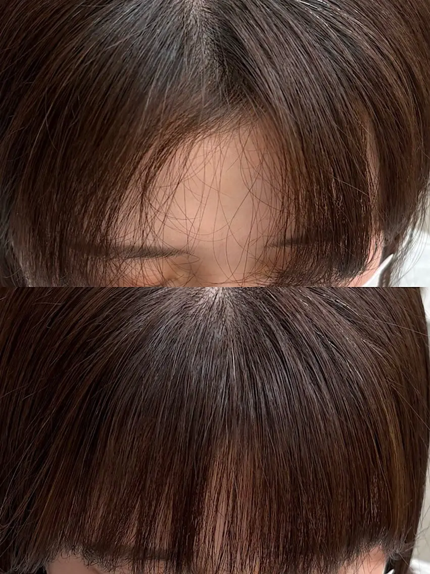ミディアム カット ヘアカラー 縮毛矯正 トリートメント レイヤー/巻ける 縮毛矯正🌱 赤石のヘアスタイル