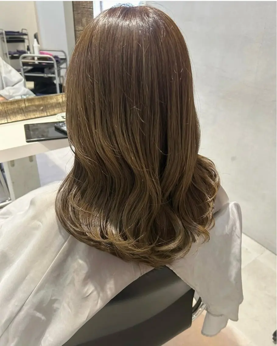 ミディアム カラー ヘアカラー beleef_ ゆなのヘアスタイル