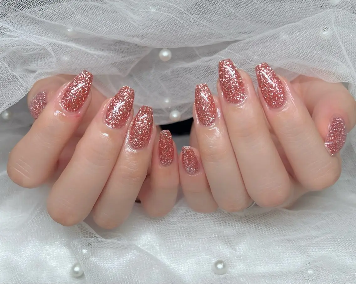 ネイル ハンドネイル 🎀PG🩵 ネイルサロンのネイルデザイン