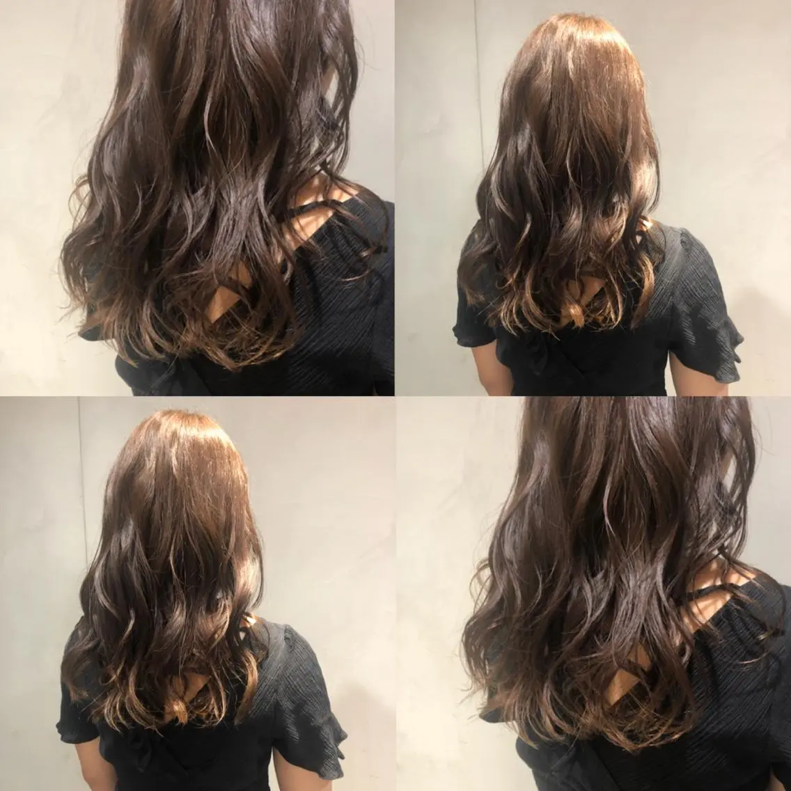 セミロング カラー 透明感カラー カジュアルを女っぽく 𝗮𝘆𝗮𝗰𝗼のヘアスタイル