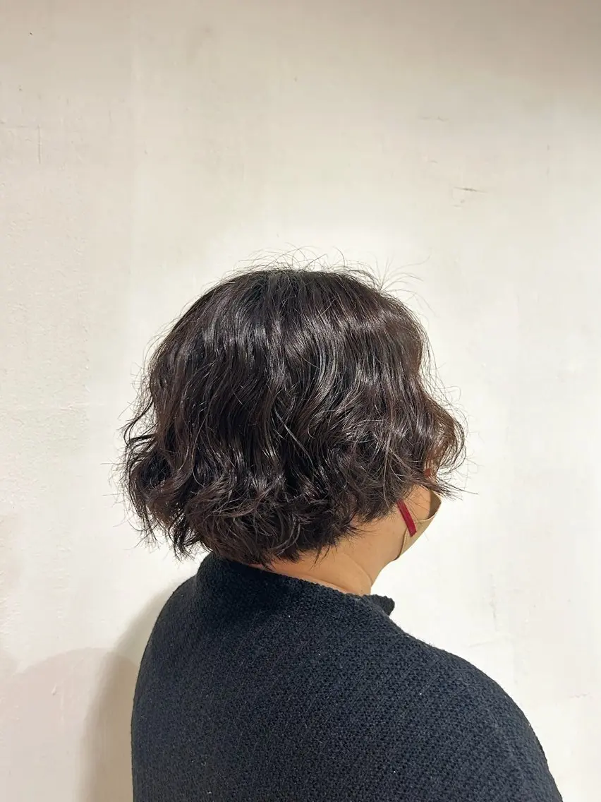 ショート カット パーマ モデル募集🌷/ 艶カラー/大谷李緒奈のヘアスタイル