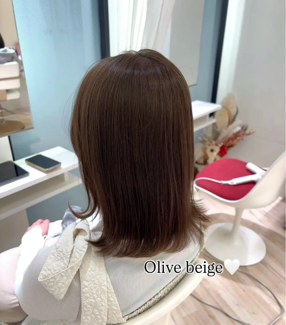 ミディアム カラー ヘアカラー ParveMix 岡本えりかのヘアスタイル