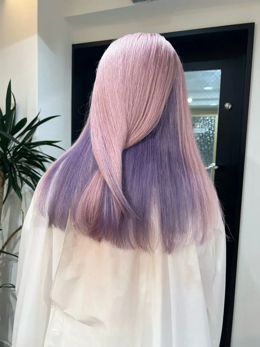 🩵デザインカラー＋艶々トリートメントの写真