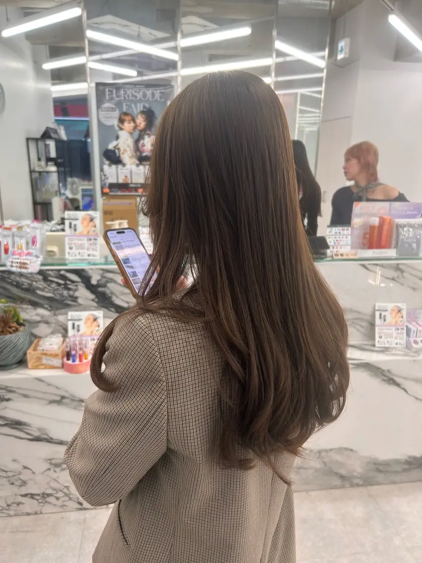ロング カラー ヘアカラー ヘッドスパ 透明感カラー/ヘアア レンジ/はるか🤍のヘアスタイル