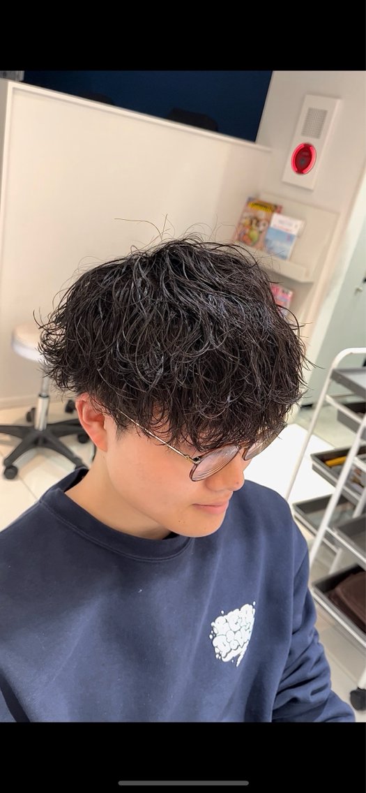 パーマ メンズ 三条メンズパーマ⚽️ 髙井 陽のヘアスタイル