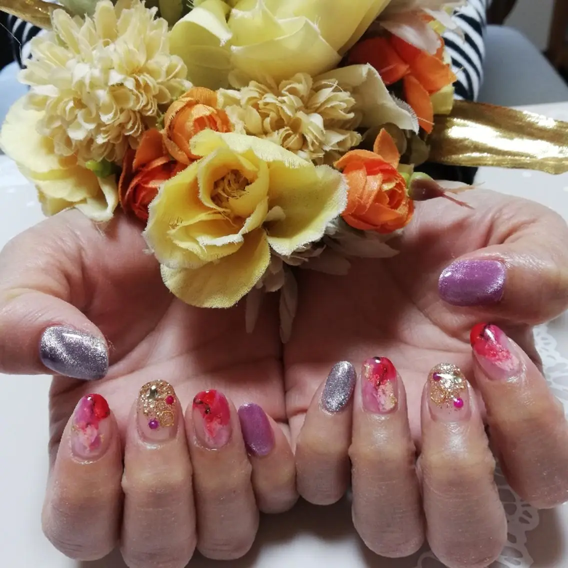 ネイル マグネットネイル ニュアンスネイル ネイル junkoのネイルデザイン