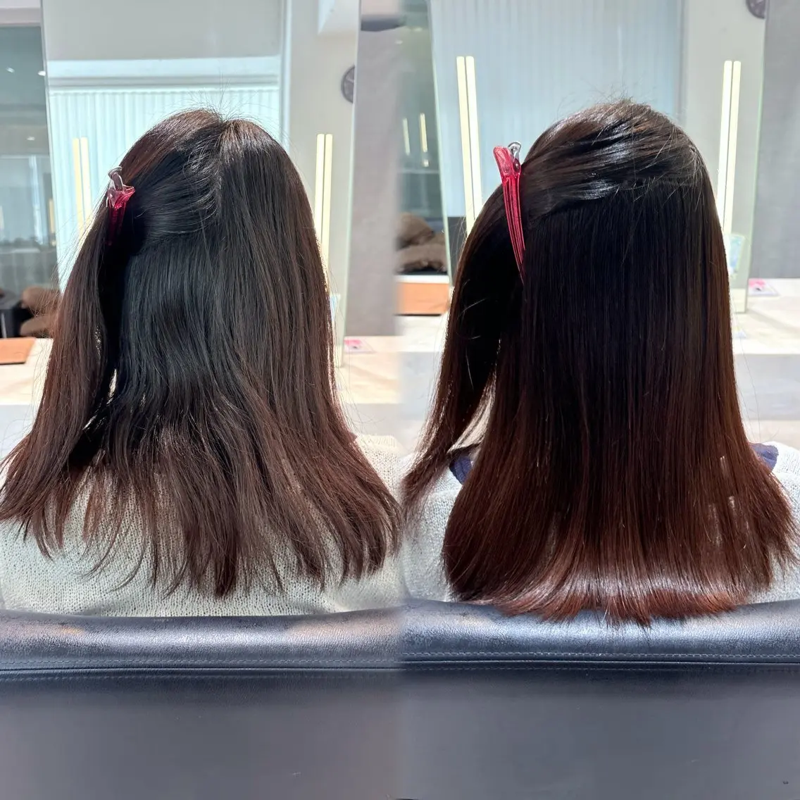 セミロング カット 縮毛矯正 縮毛矯正/Wカラー /アレンジ🌙あまにのヘアスタイル