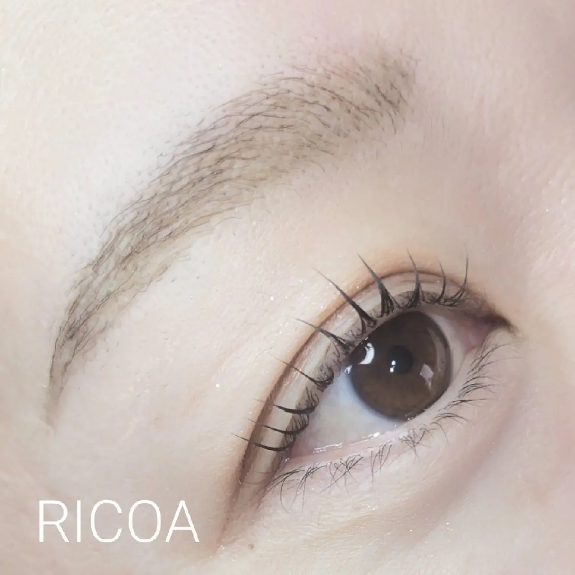 マツエク・マツパ ナチュラル 一重×まつ毛パーマ マツパ RICOA 酒井のマツエク・マツパデザイン