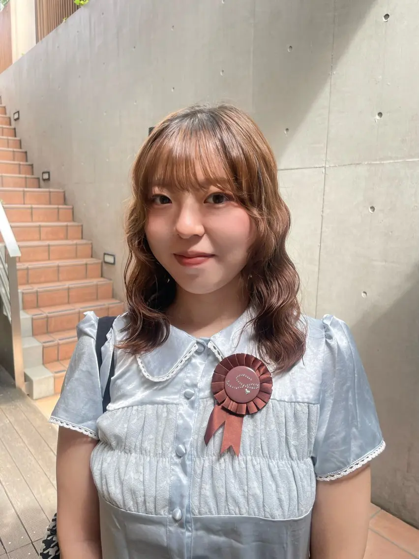ミディアム パーマ ミディアムパーマ 韓国風ヘア カット パーマ レイヤー/縮毛矯正 🪄chihiroのヘアスタイル