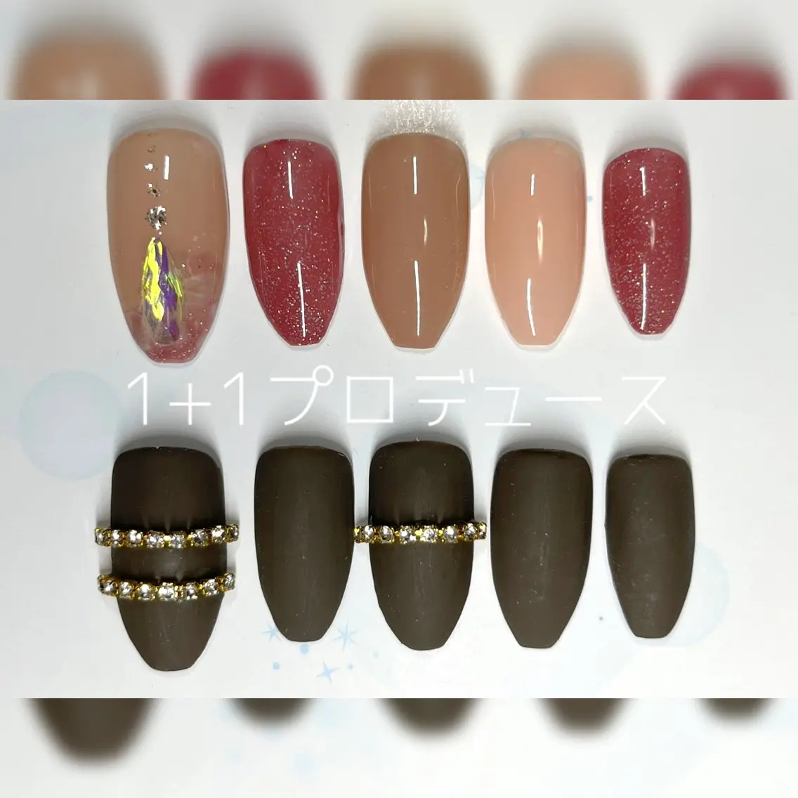 ネイル マットネイル 1+1 PRODUCEのネイルデザイン