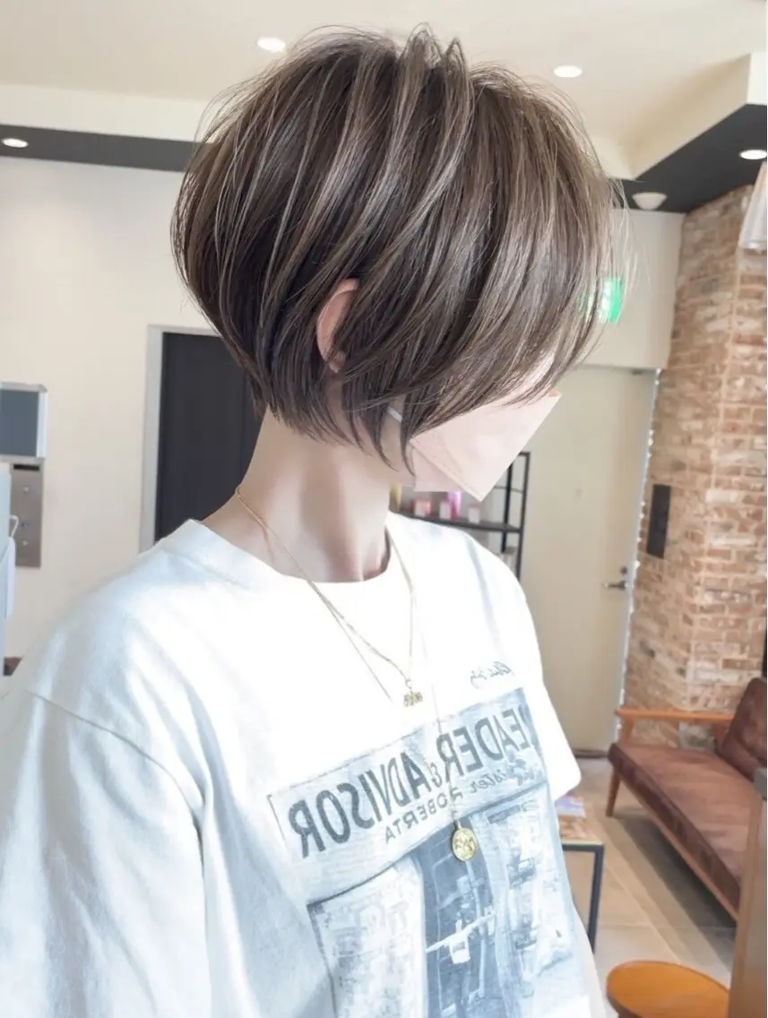 ショート ショートボブ 丸みショート ボブ 似合わせカット ショートヘア 銀座/大人ショート /絶壁解消/若狭真央のヘアスタイル
