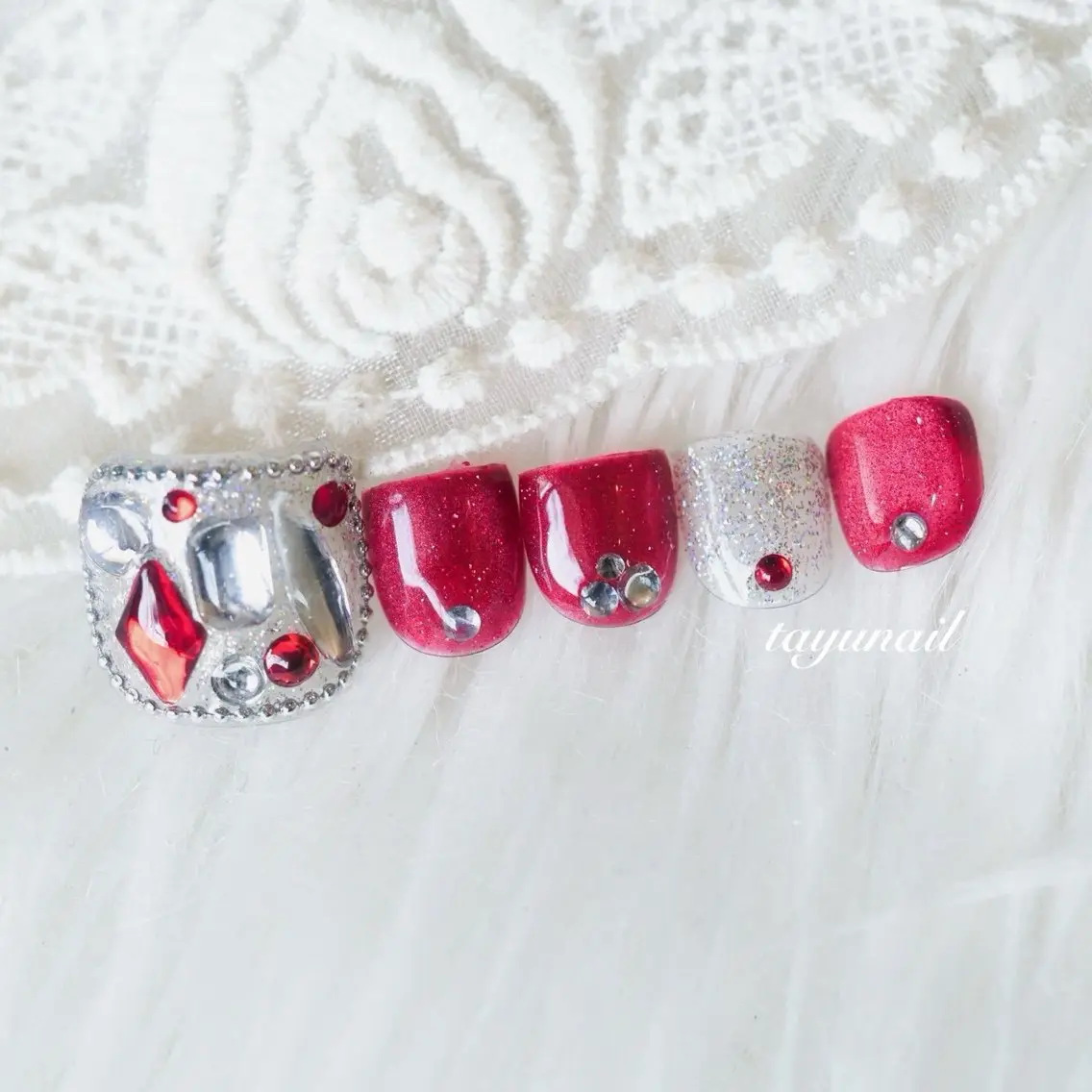 ネイル アートネイル ジェルネイル パラジェル フットネイル ネイルサロン 【たゆnail】のネイルデザイン