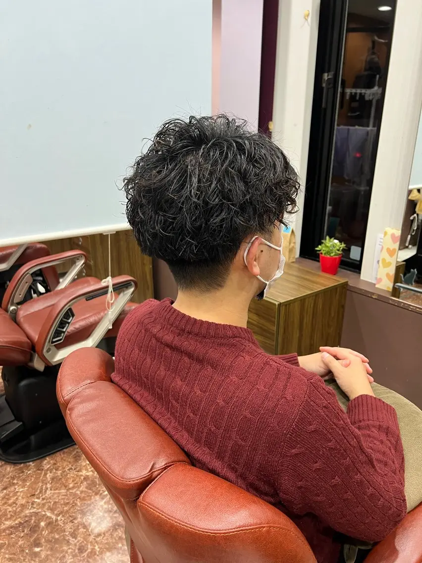 ショート カット パーマ 藤田 竜成のヘアスタイル