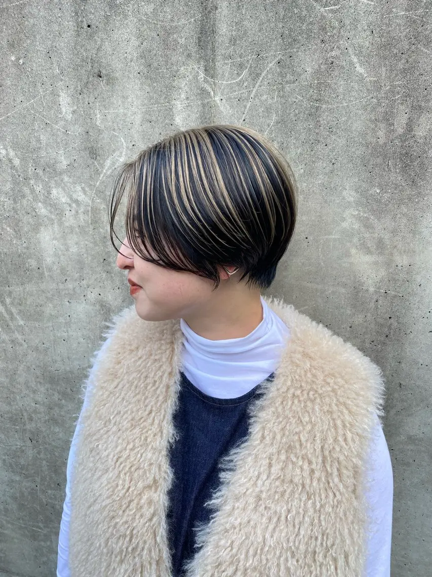 ショート カラー カット ヘアカラー トリートメント 吉武 茂暉のヘアスタイル