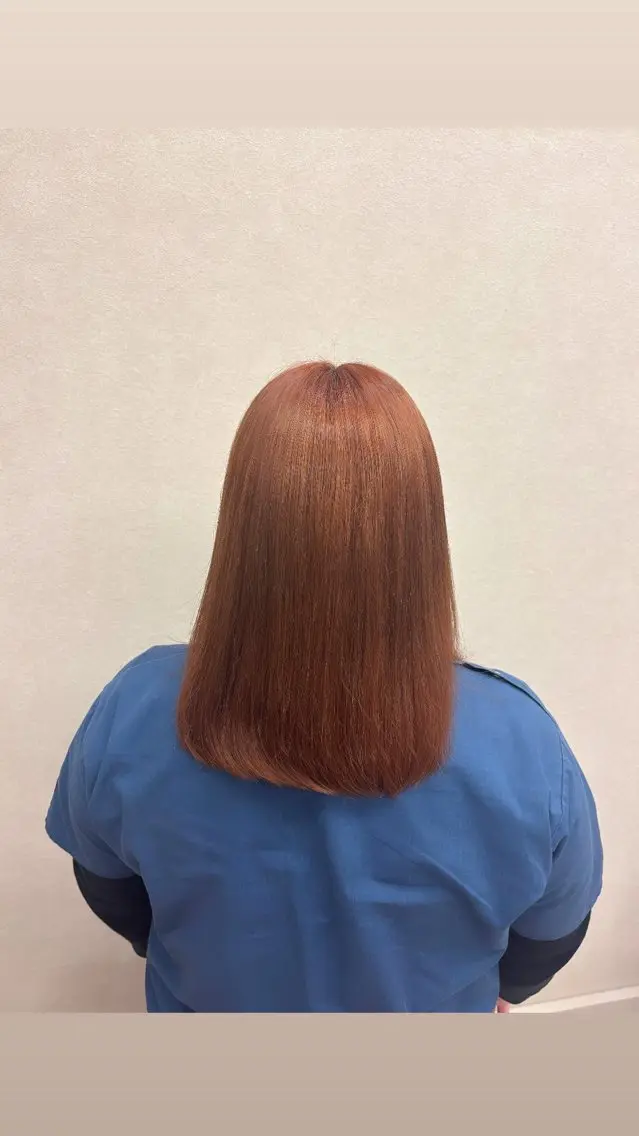 ミディアム カラー ヘアカラー 🎀暖色カラー🎀 airi♡のヘアスタイル