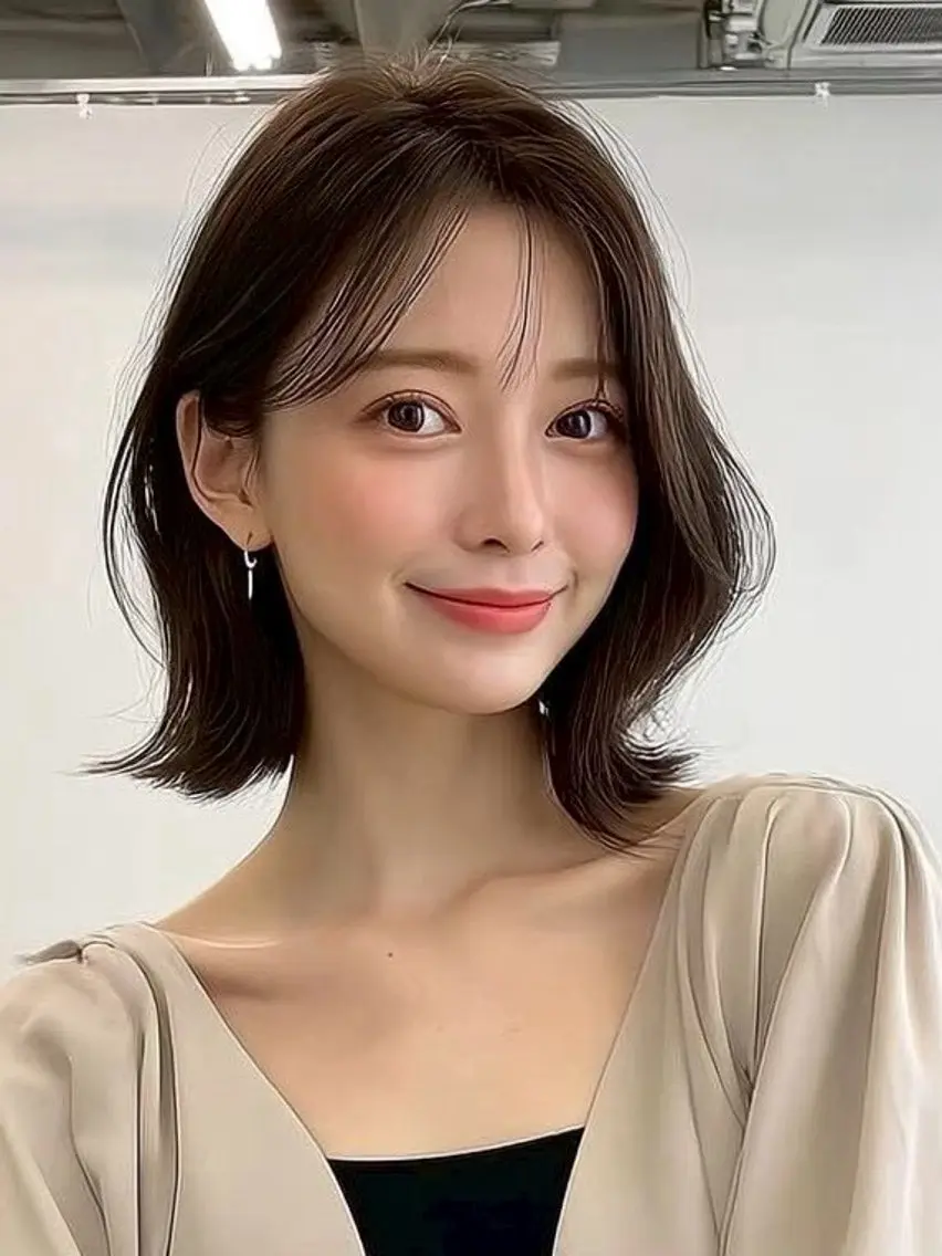 ミディアム カラー 神田 絢飛のヘアスタイル