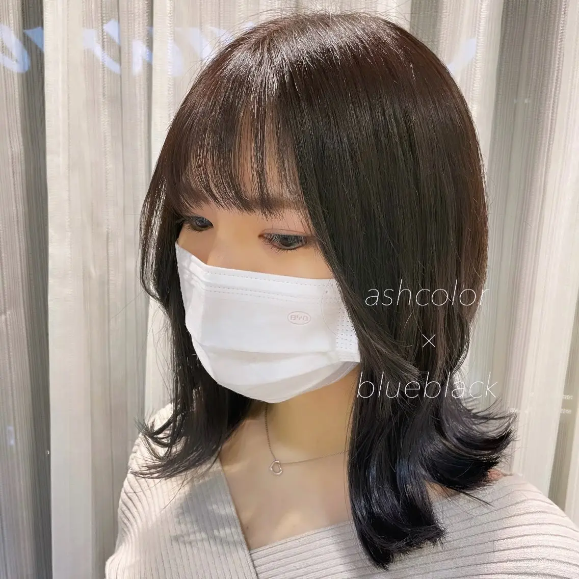 ミディアム カラー ヘアアレンジ アッシュ くびれヘア 似合わせカット得意 💛RENA💛のヘアスタイル