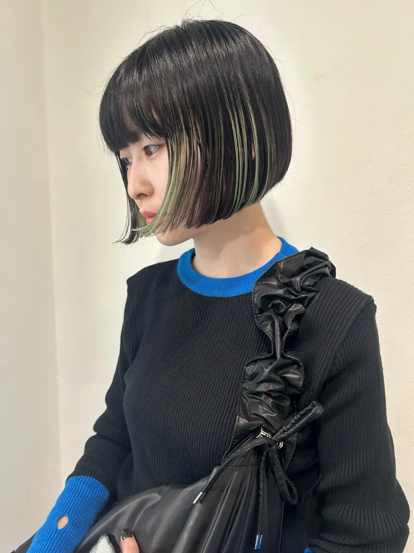 ショート カラー ハイライトカラー ボブ ハイライト カット ヘアカラー トリートメント 村上雅人 ナチュラルモードのヘアスタイル