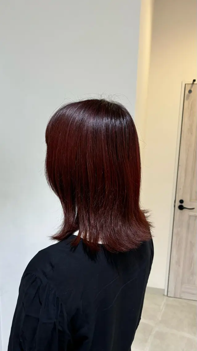ミディアム カラー ヘアカラー トリートメント 丸山 聖愛のヘアスタイル