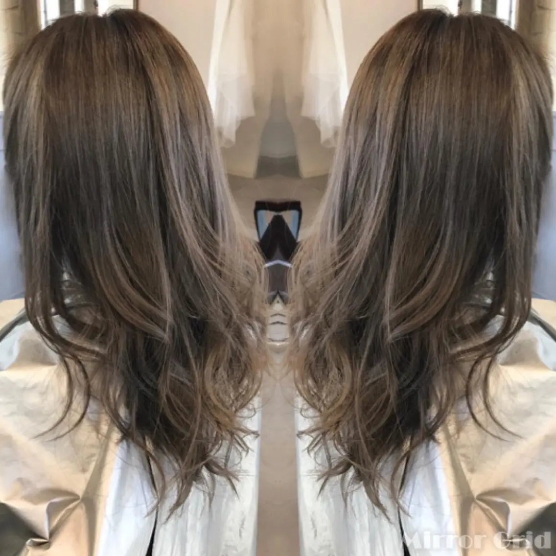 ロング カラー パーマ ヘアアレンジ 透明感カラー グレージュ 外国人風カラー N-plants 和泉中央店のヘアスタイル