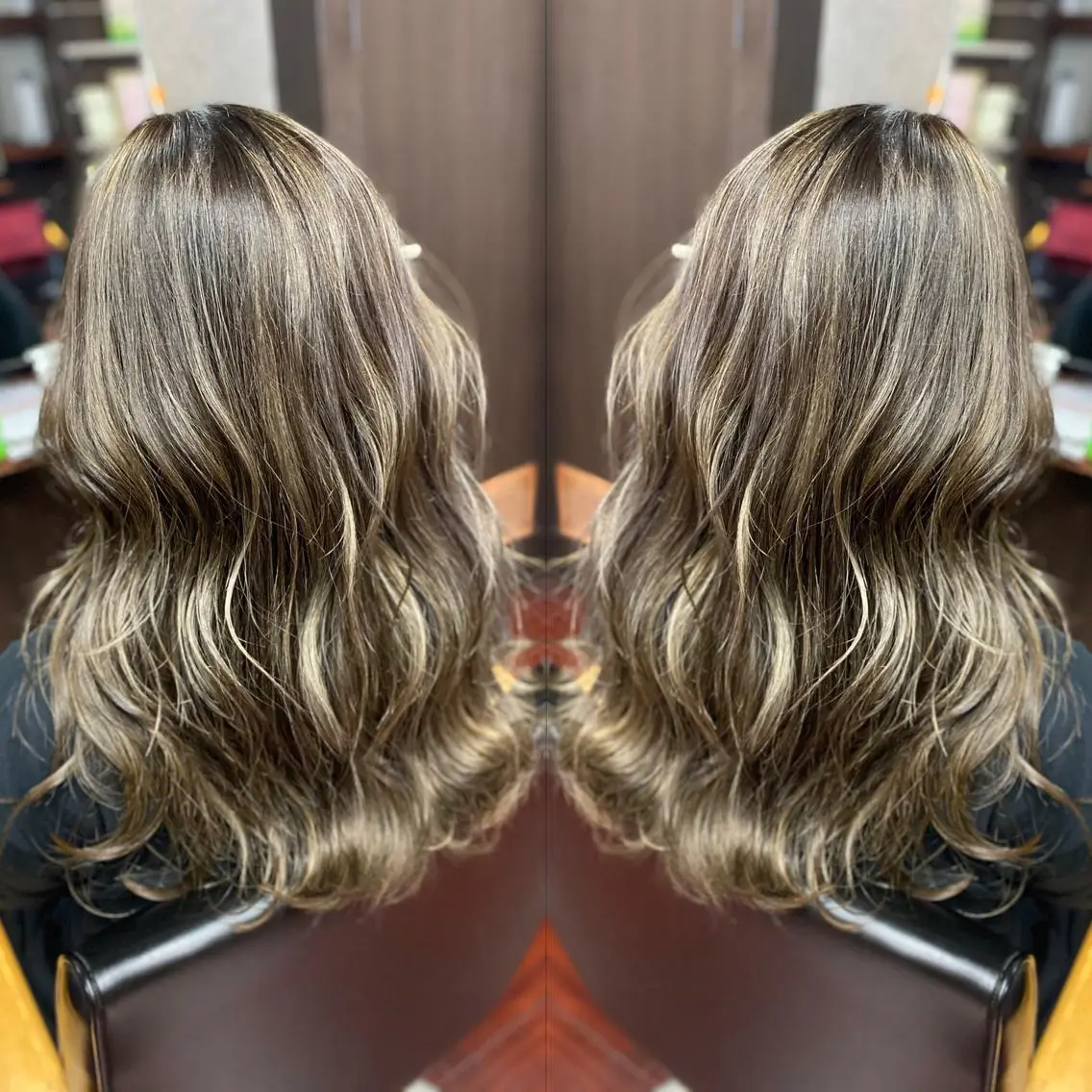セミロング カラー ヘアアレンジ 透明感カラー ハイライトカラー ハイライト Luzir⭐︎ GEN⭐︎のヘアスタイル