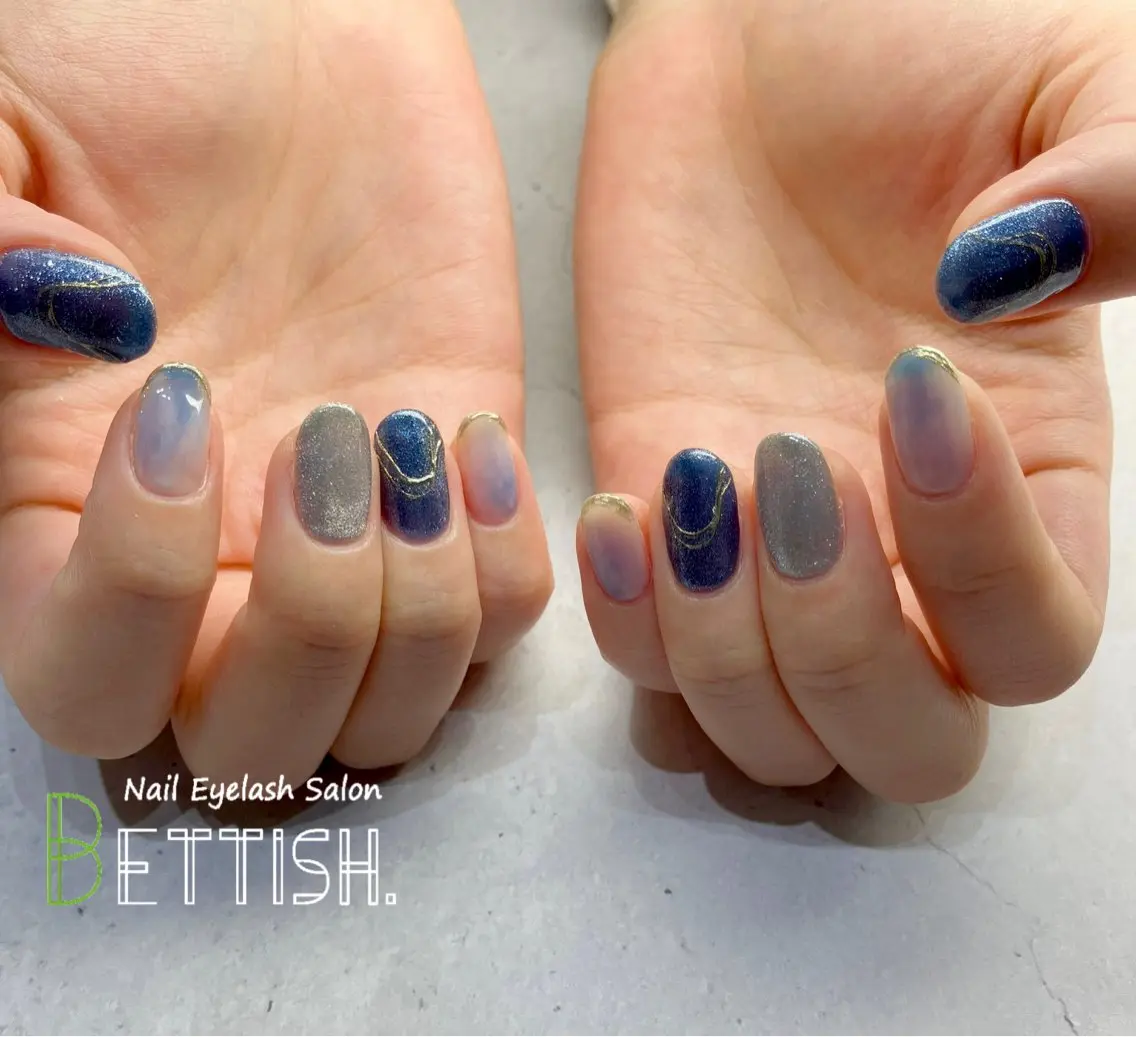ネイル ブルー BETTISH. KUMIKO☺︎︎のネイルデザイン