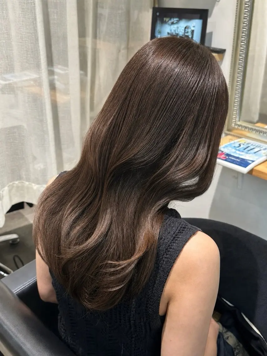 カラー グレージュ ヘアカラー ゆいな 🎀のヘアスタイル