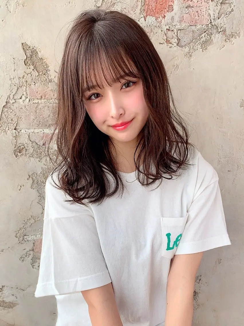 ミディアム ショートヘアー◎ 縮毛矯正◎のヘアスタイル