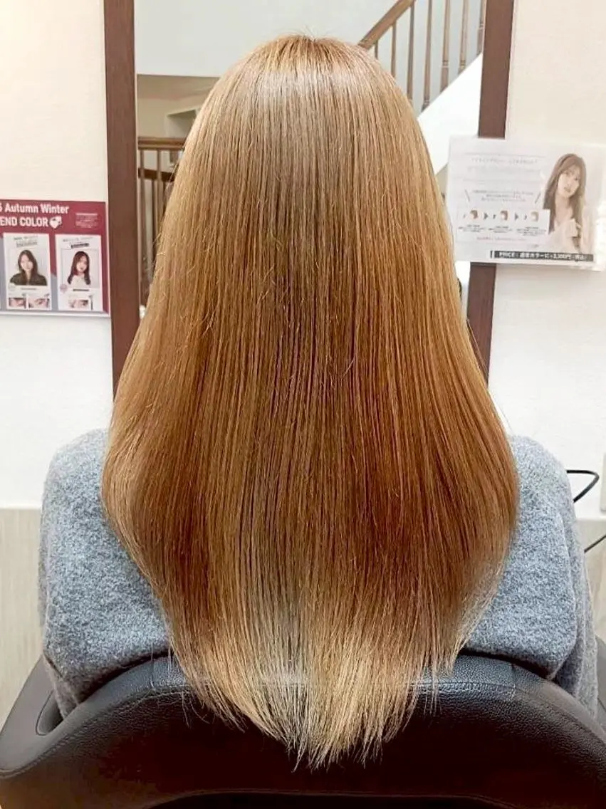 ロング カット ヘアカラー 谷口ゆめ/縮毛矯正/ 大人女子/眉ワックスのヘアスタイル
