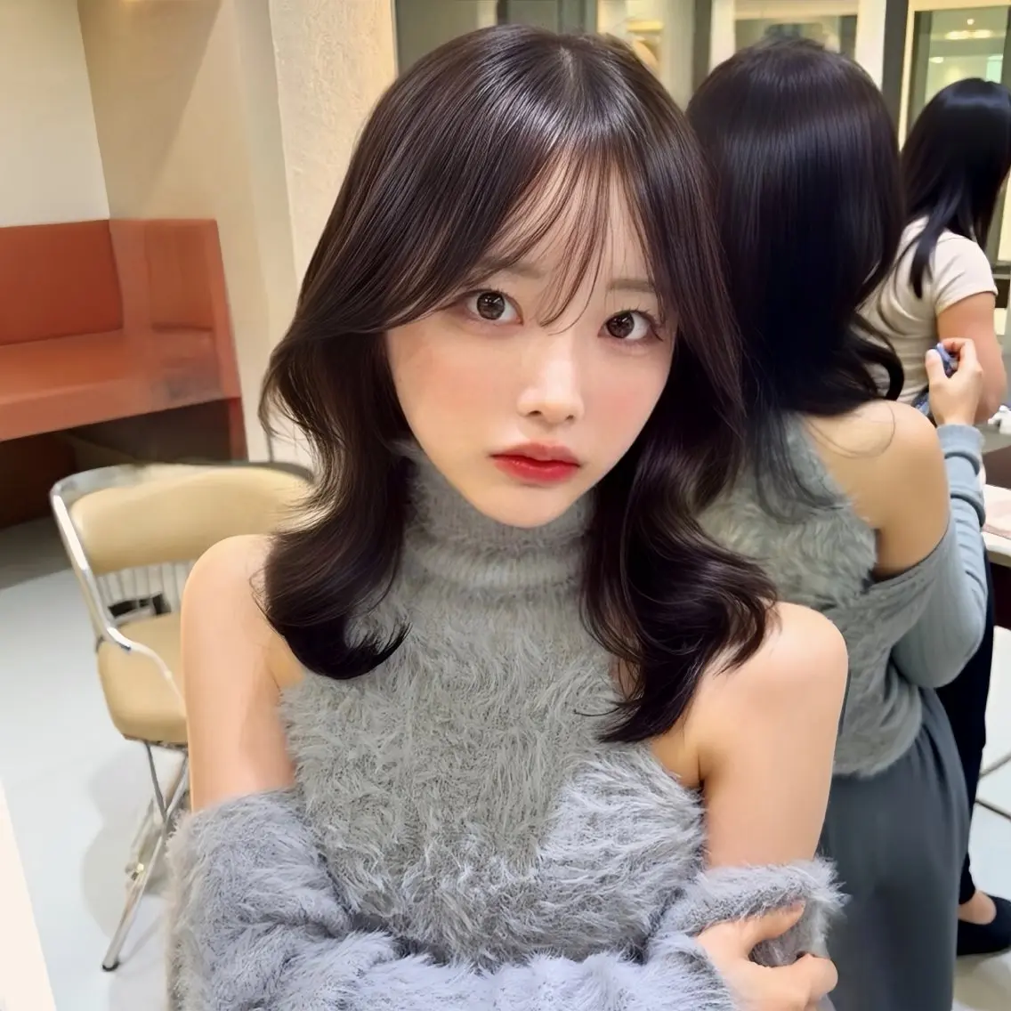 ミディアム カット ヘアカラー トリートメント ヘッドスパ ヘアセット 🫧似合わせ×透明感 ケアカラー清野🫧のヘアスタイル