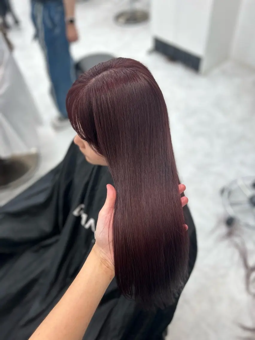 【♥️ケア付カラー♥️】🧴ブリーチなしWカラー＋premiumトリートメント🧴＋コテ巻あげ🧴炭酸スパ付♡の写真