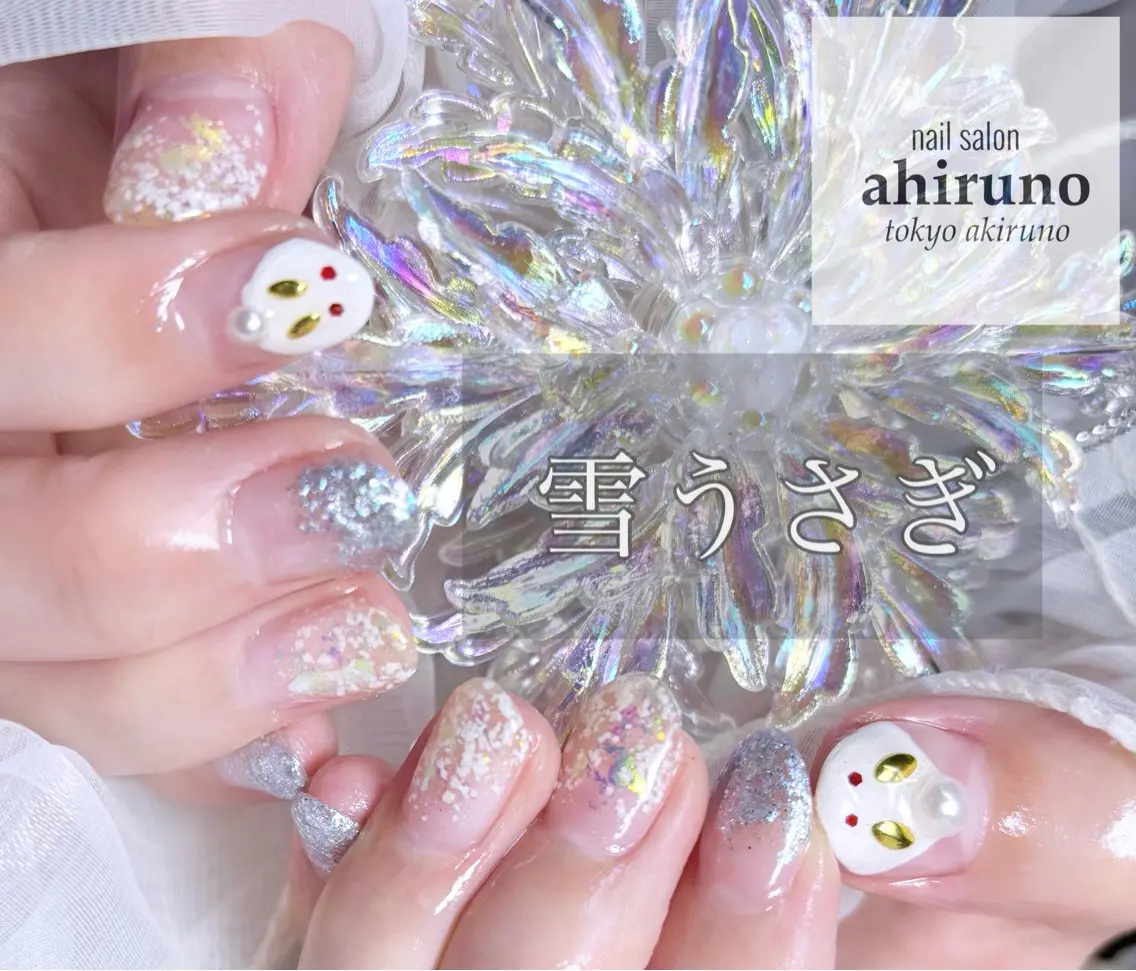 ネイル 持ち込み 冬ネイル 東京あきる野市ネイル ✿ ｙｕiのネイルデザイン