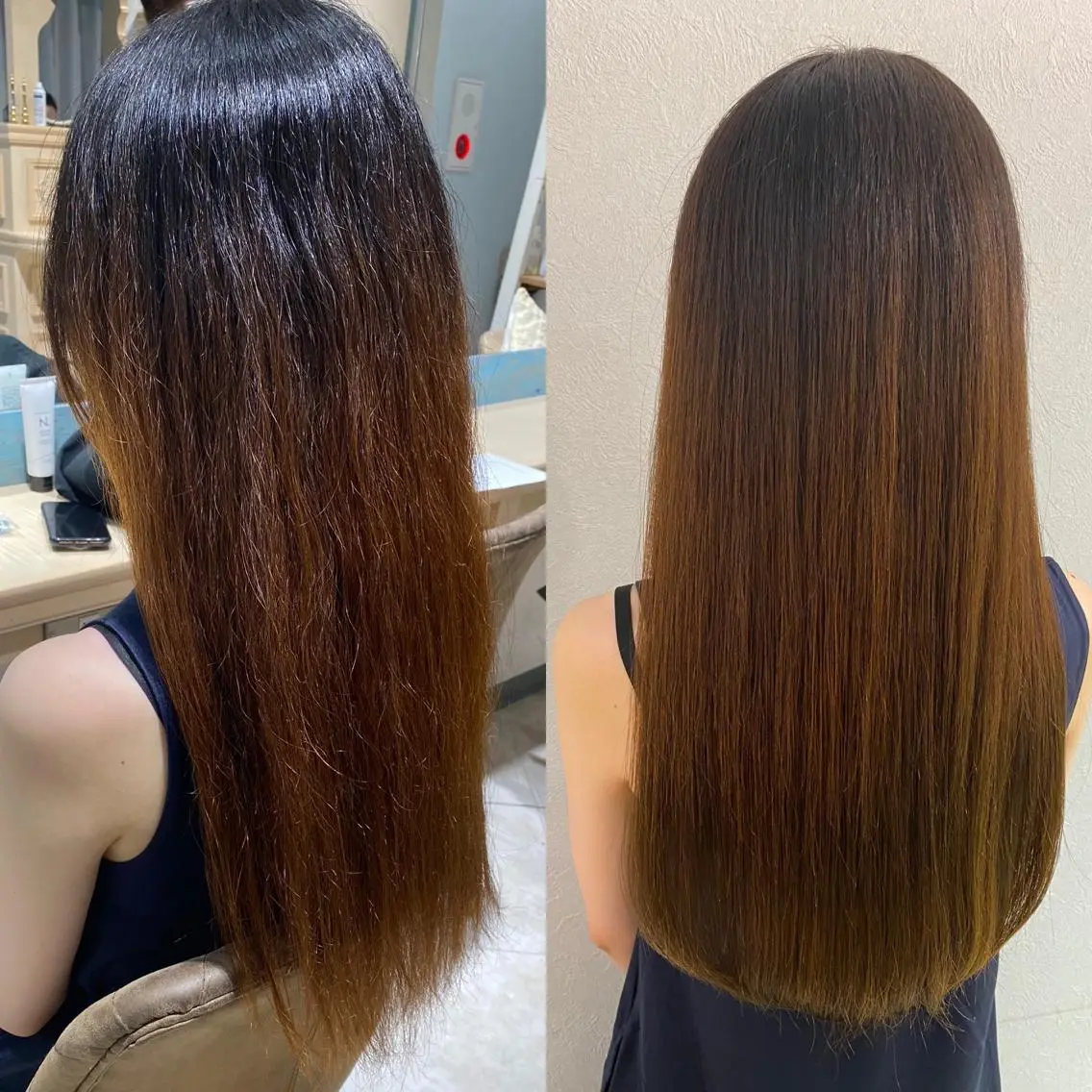 ロング カット 縮毛矯正 トリートメント 髪質改善 縮毛の達人 矢井由真のヘアスタイル