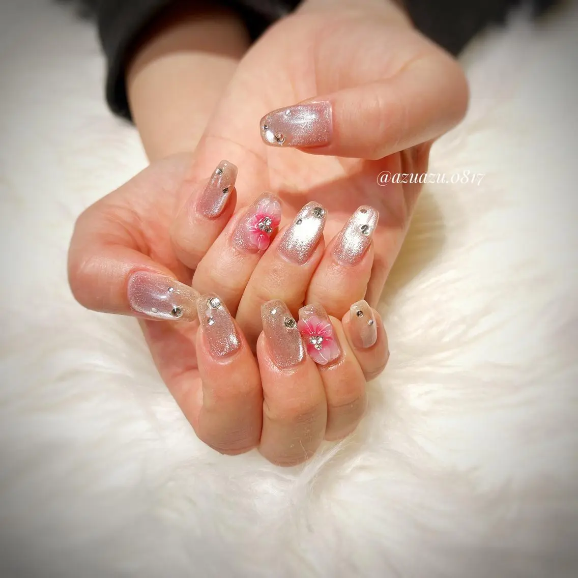 ネイル ジェルネイル マグネットネイル ハンドネイル ヘアメイク&ネイル ♥️Azuのネイルデザイン