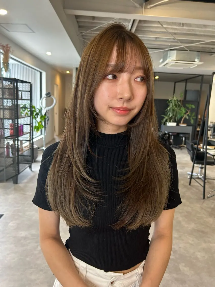 ロング カラー ヘアカラー トリートメント 宮下 功のヘアスタイル