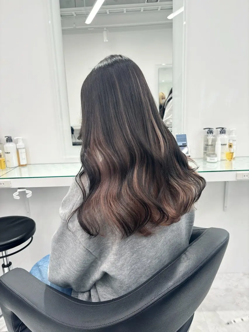 ロング カラー ヘアカラー トリートメント 💖ミルクティー💖 あかり💖のヘアスタイル