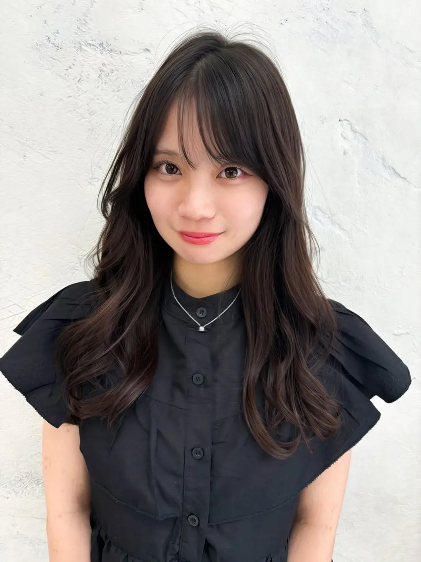 ロング カラー ブラウンカラー ナチュラルブラウン カット 縮毛矯正 💐レイヤー/透明感 カラー💐智口彩香のヘアスタイル