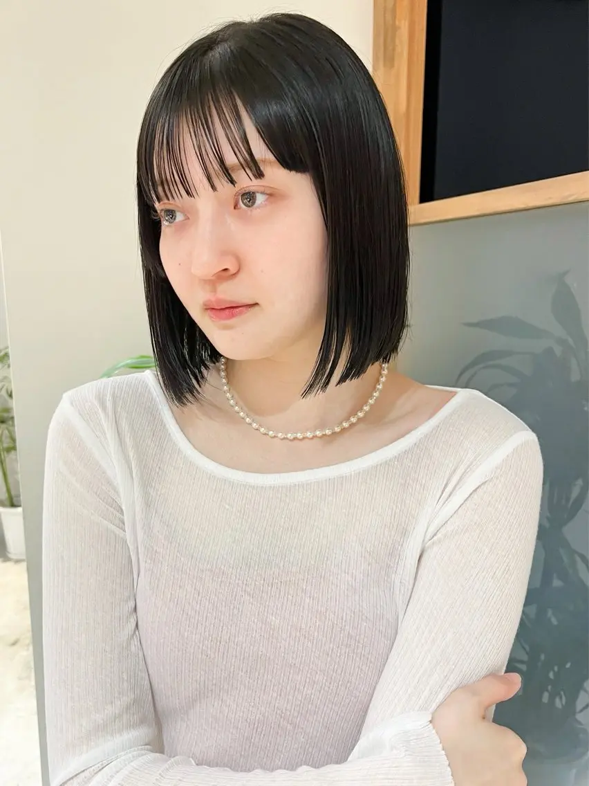 ショート カラー カット ヘアカラー 似合わせボブ×地毛風 縮毛矯正❕ayanaのヘアスタイル