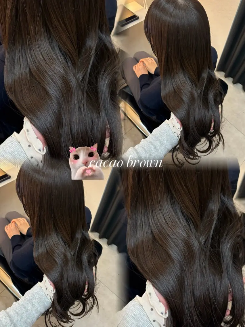 【 cacao brown 】⋆˙⟡ ケアカラーカラー+3stepトリートメントの写真