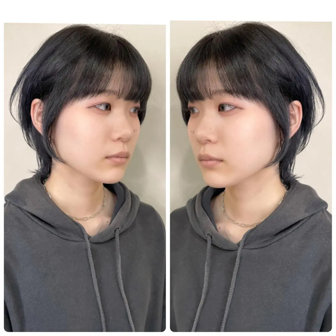 ショート カラー ショートボブ ハンサムショート 丸みショート デザインカラー ハイライトカラー カット ヘアカラー 京都大人女性ショート 徒歩1分/秋山のヘアスタイル
