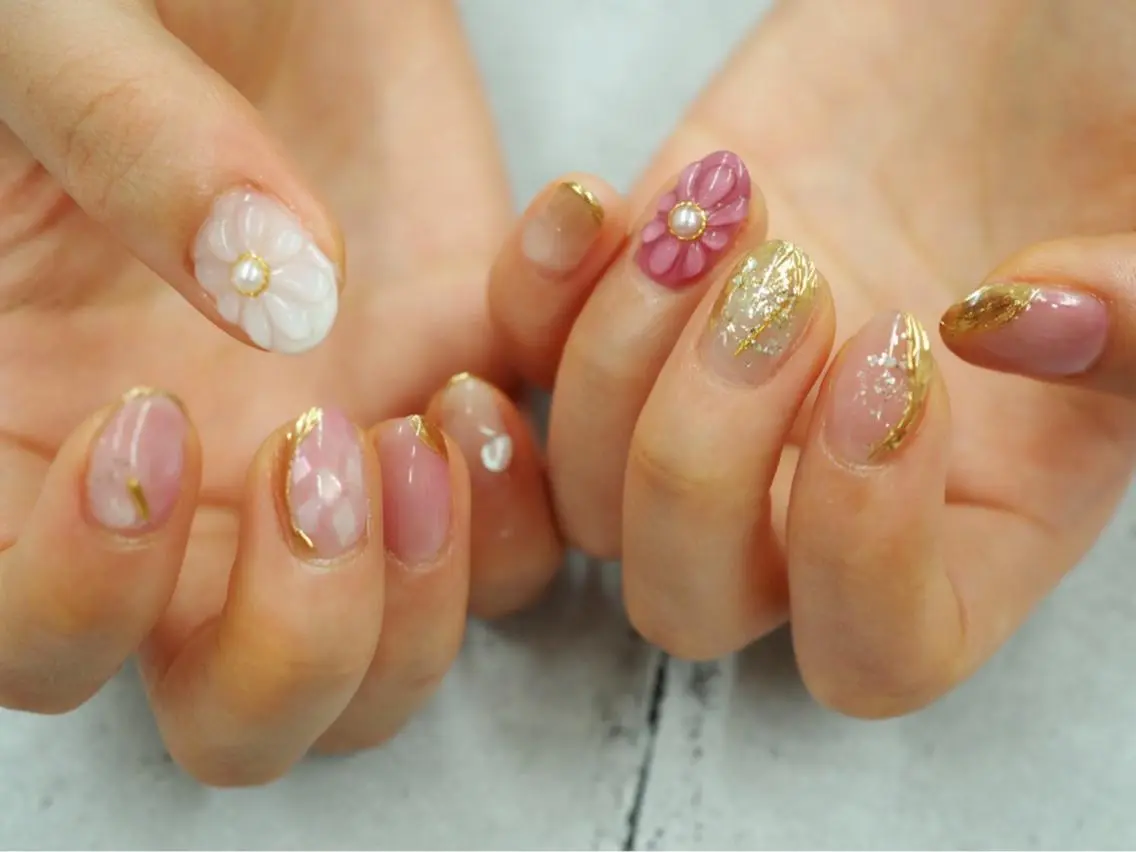ネイル アートネイル ニュアンスネイル ハンドネイル Amu's chikakoのネイルデザイン
