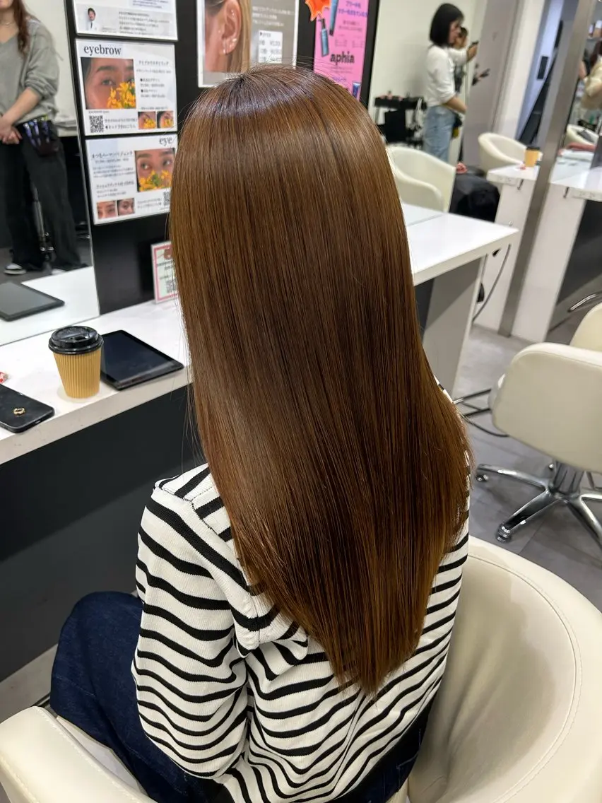 ロング 縮毛矯正 小西 瑞穂のヘアスタイル