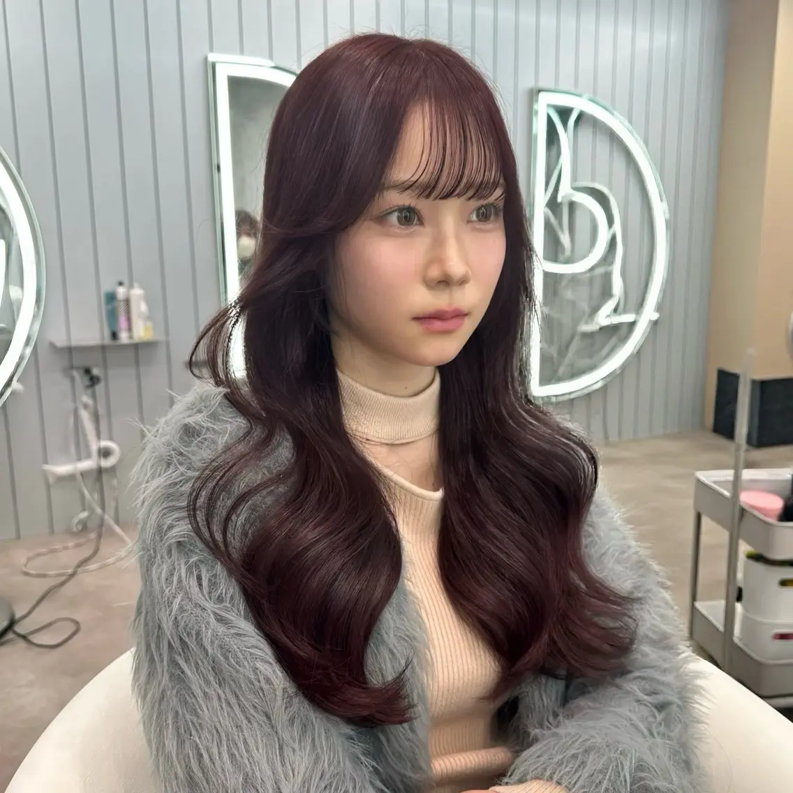 ミディアム ブリーチなしW🎀 髪質改善/はのんのヘアスタイル