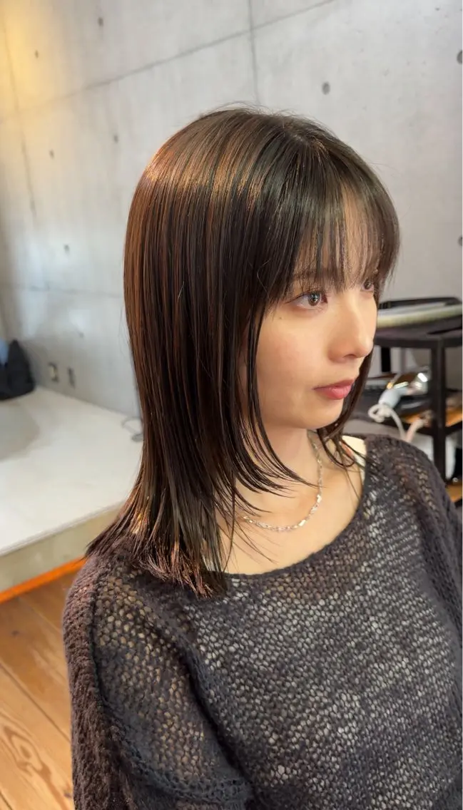 ミディアム レイヤーカット カット トリートメント ROUTE KOUTAのヘアスタイル